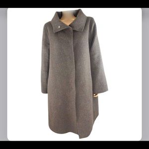 Eileen Fisher wool felted coat sz s brown